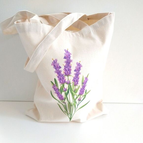 3/$25 Lavender Tote Bag - Picture 3 of 10